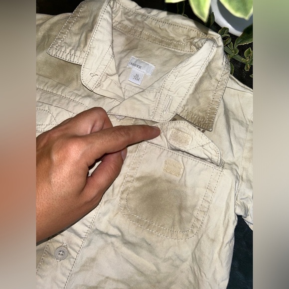 Mexx | dirty look short sleeve button down shirt | size 24m - Picture 4 of 4